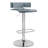 Tabouret réglable gris et chrome avec pivot