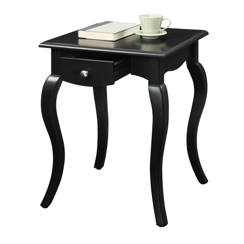 Table de bout avec rangement Dominquez, Noir