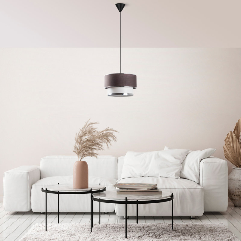 Lustre élégant avec structure en métal, 25,6 po x 7,9 po | Certifié CE, douille E27 (40 W maximum) | Parfait pour la salle à manger, le salon et les entrées, conception élégante avec capuchon en coton