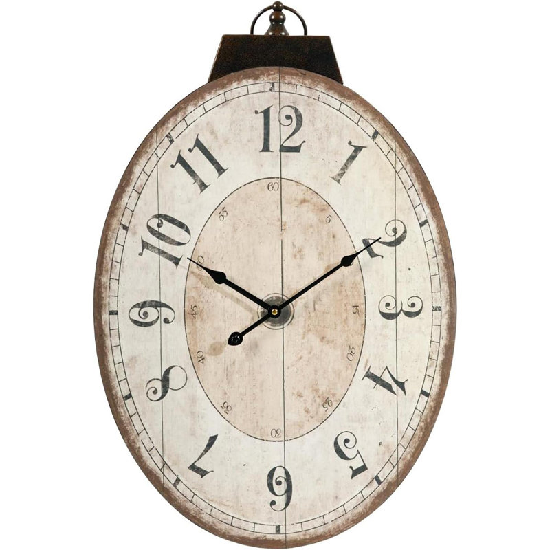 Large French Country Oval Wall Clock