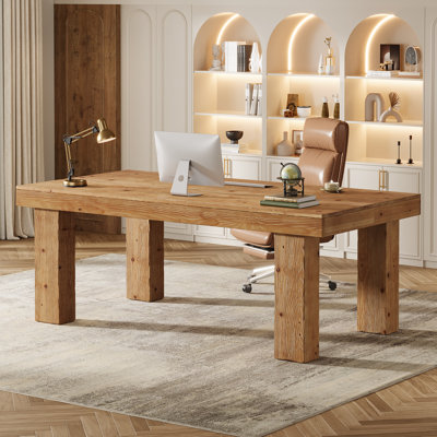 63'' Solid Wood Rectangle Computer Desk