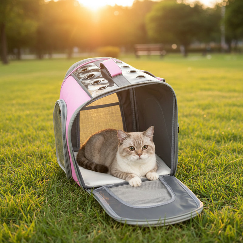 Sac à dos pour chat et chien, Rose