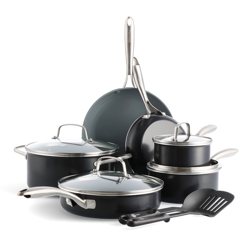 GreenPan Swift Healthy Ceramic Nonstick, 12 Piece Cookware Set