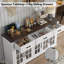 Buffet de 63 po avec 3 tiroirs, table de buffet