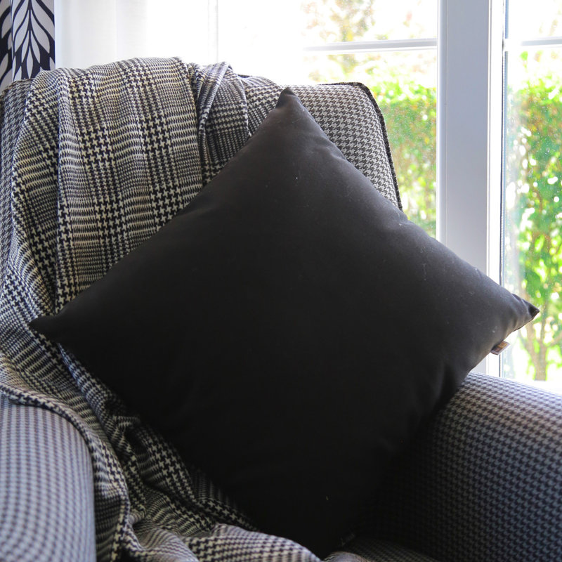 Housse et insert de coussin intérieur / extérieur Calvy, Noir