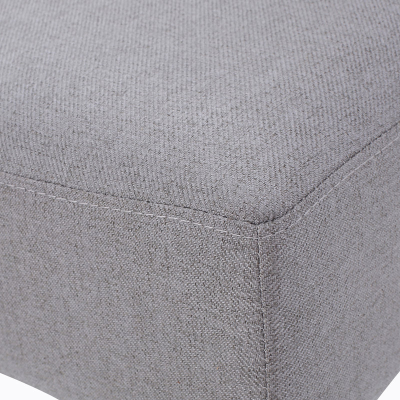 Tabouret de bar 30 pouces en tissu avec structure en bois massif (ensemble de 2), Gris