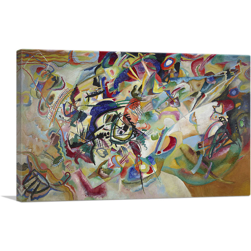 " Composition VII 1913 " by Wassily Kandinsky, 18" H x 26" W x 0.75" D