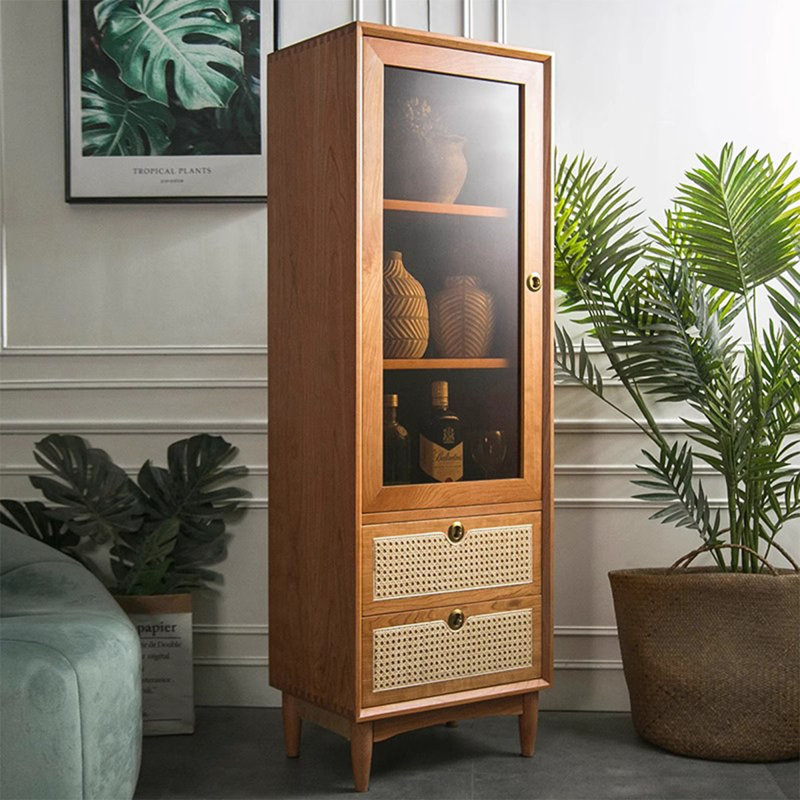 Vitrines en bois de cerisier massif