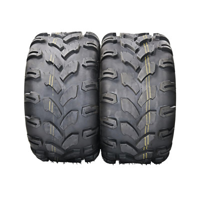 Durable All-Terrain ATV/UTV Tubeless Tires Set，20x10-10，4PR，6-Ply，Excellent Off-Road Mud&Trail Grip