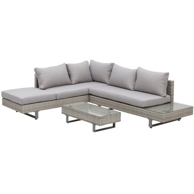 Outdoor Dezia Aluminium 5 - Person Seating Group with Cushions