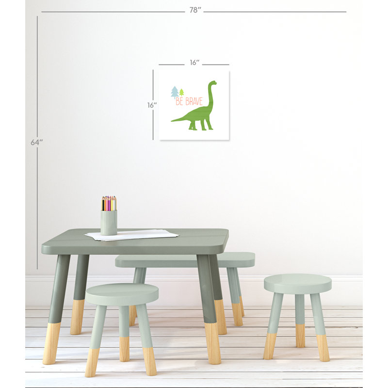 Dino Brave 1, impression sur papier, H 16 po x l 16 po x P 1 po