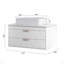 Meuble-lavabo moderne simple avec lavabo vasque en céramique et rangement spacieux, parfait pour les salles de bain contemporaines