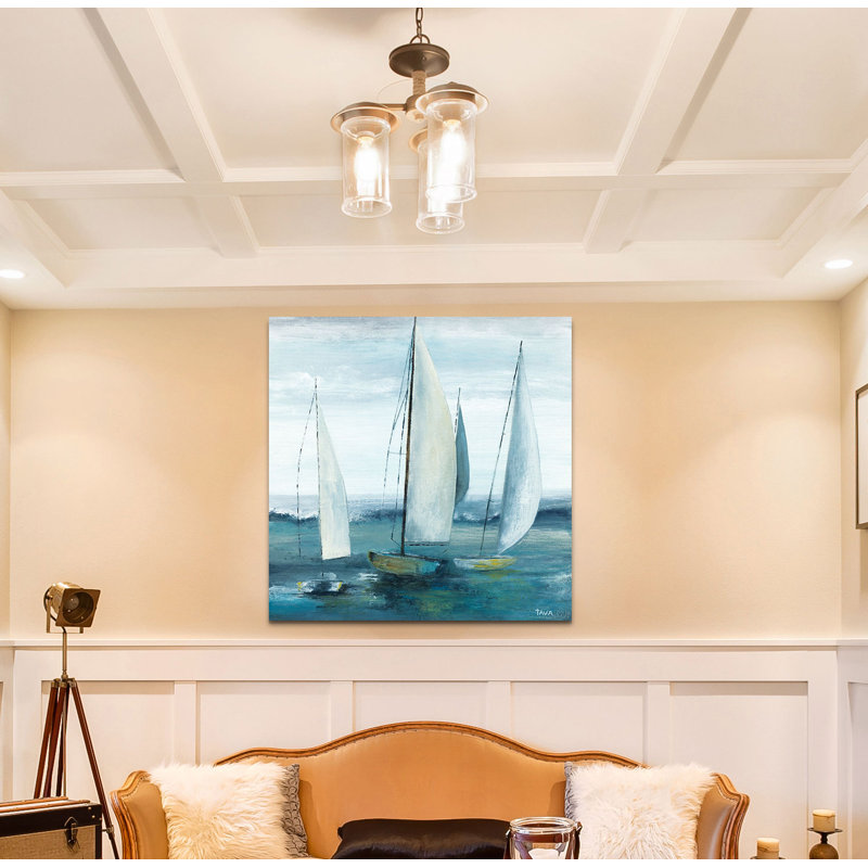 «Out to Sea», peinture, H 10 po x l 10 po x P 1,5 po, Toile tendue
