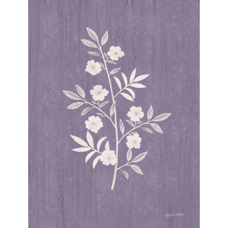 «Providence Botanical I» par Annie Lapoint, H 32 po x l 24 po, Papier blanc avec une seule photo encadrée, Blanc