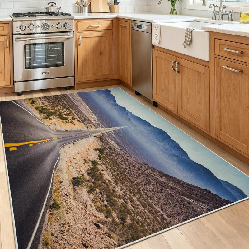Tapis d'intérieur transparent droit lavable à la machine, Rectangle 55 po x 79 po