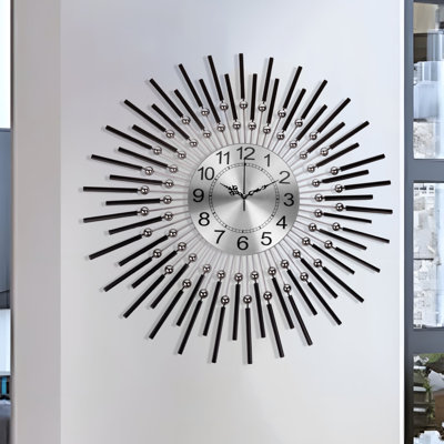 Grande horloge murale Lycinda Sunburst