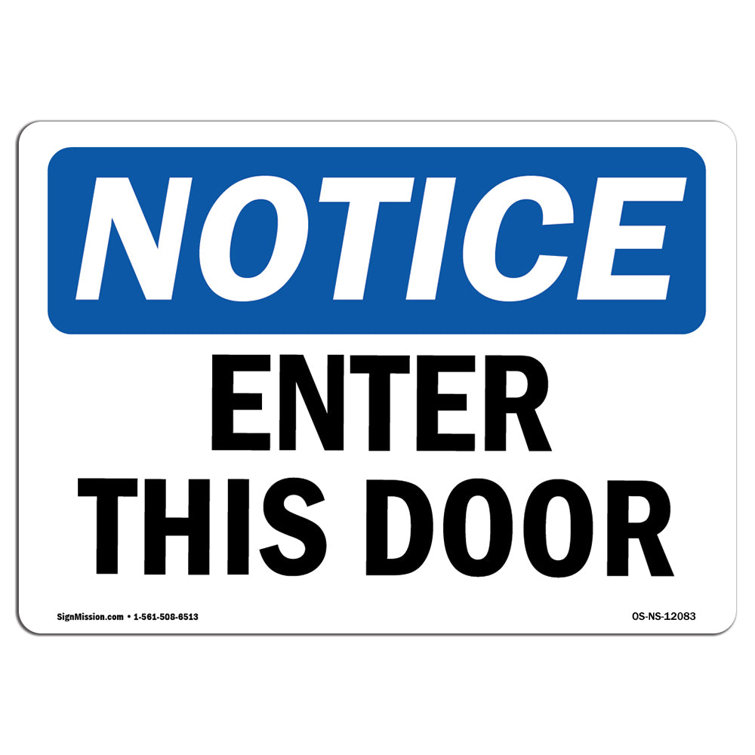 SignMission Enter this Door Sign | Wayfair