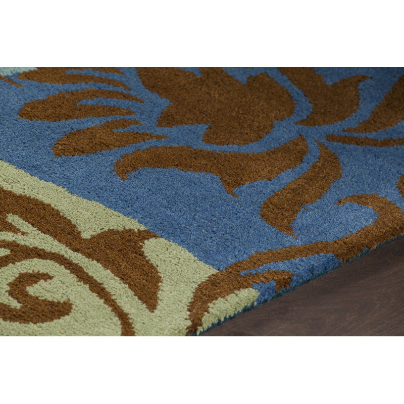 Tapis bleu Abbeville, 5 pi x 7 pi