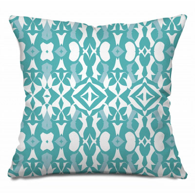  Coussin décoratif réversible en mélange de coton damassé