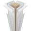 Gilcrest carré non effilé avec colonne toscane et base toscane-70786186
