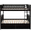 Full Over Bunk Bed, Drawers, , Convertible Concept, Solid Pine Wood, , Bed Structure, Fence - Shaped Guardrails, Easy Assembly Plan Over In And Drawers With To Use Features, Simple Operation