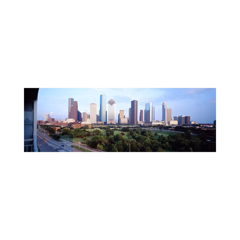 Houston TX - Wrapped Canvas Panoramic Print, 30.48 cm H x 91.44 cm W x 1.91 cm D