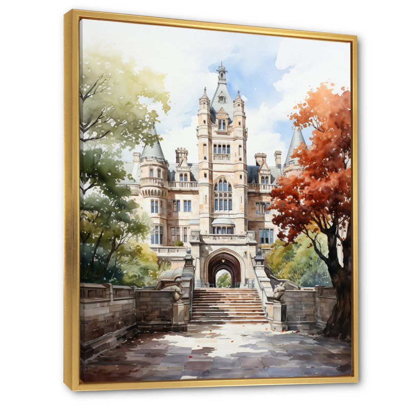 Ucl University College London, reproduction d'art sur toile, H 20 po x l 12 po x P 1 po, Cadre flottant doré