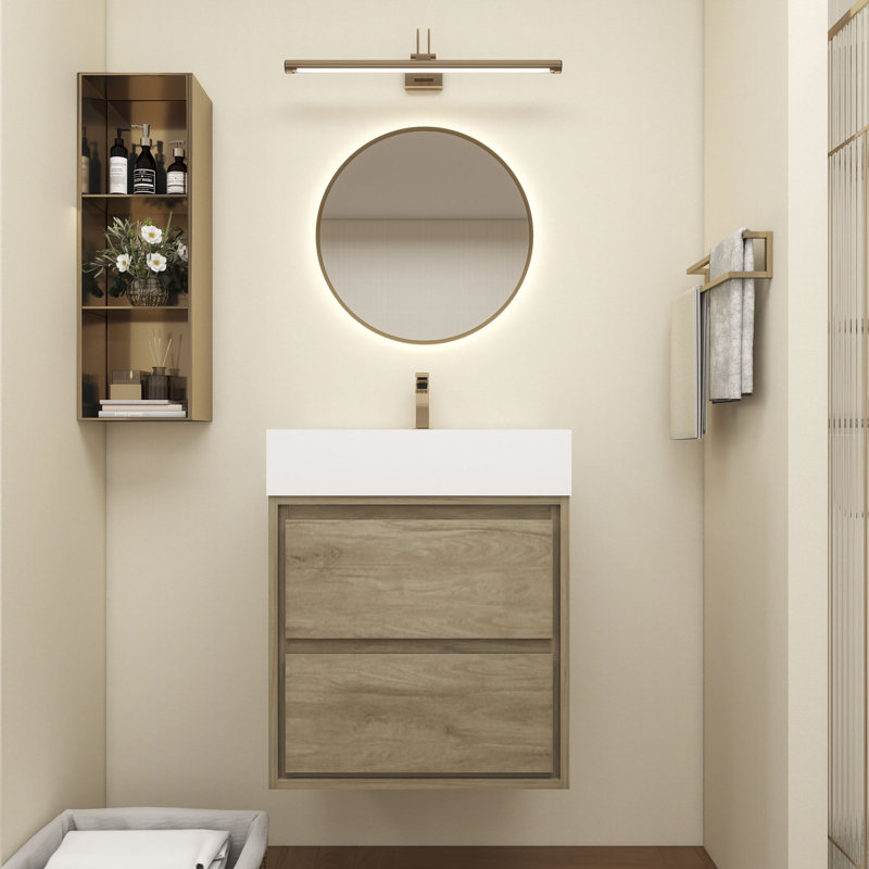 Base de meuble-lavabo Victoria seulement, Chêne blanc