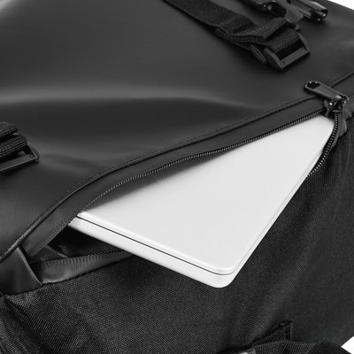 30L Waterproof Motorcycle Tail Bag with Rain Cover, Multi-Use Rear Seat Luggage for Outdoor Sports and Daily Commuting