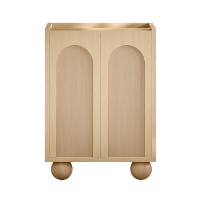 Armoire de salle de bain autoportante sans plateau 24 po Plaisir II en chêne naturel