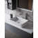 Karran Quattro Matte White Acrylic 21 In. Rectangular Bathroom Vessel Sink With Faucet and Drain