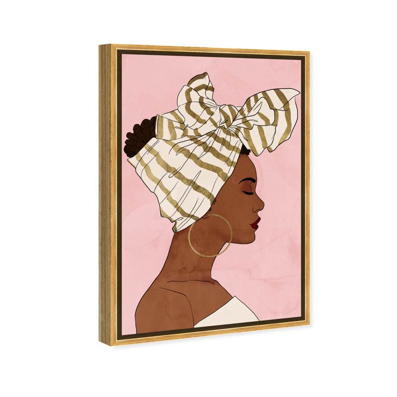 Accessoires Fashion and Glam, Toile encadrée d'or, H 24 po x l 16 po x P 1,5 po