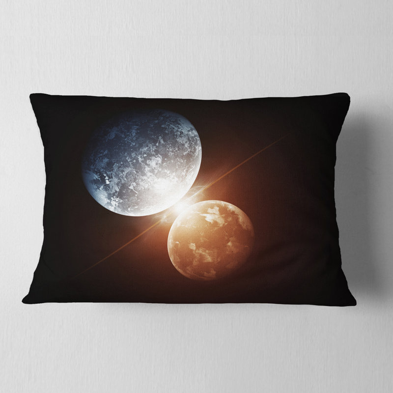 Coussin lombaire spacescape entre deux planètes