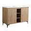 Meuble-lavabo autoportant 48 po avec lavabo double, charnière de porte à fermeture douce