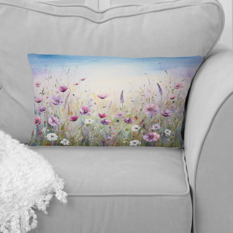 Coussin Wild Flowers Meadows III - imprimé champ de fleurs