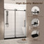 Porte de douche sans cadre avec verre trempé 1/4 po Delmar de 44 à 48 po x H 76 po Delmar-123252985