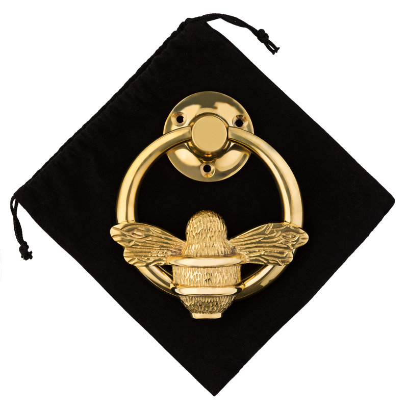 Sager Nickel Ring Bee Door Knocker, Brass