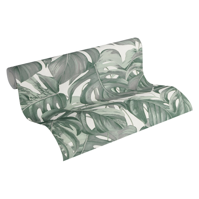 Dream Again 1005cm x 53cm Matte Wallpaper Roll, Green/White/Grey