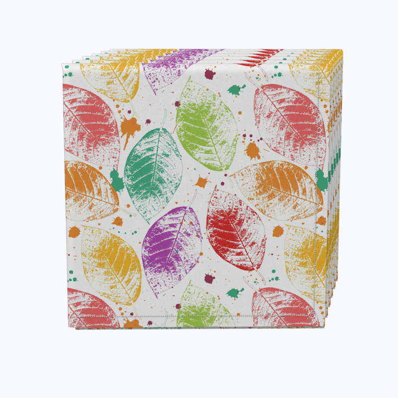 Cotton Twill Floral Square Napkin