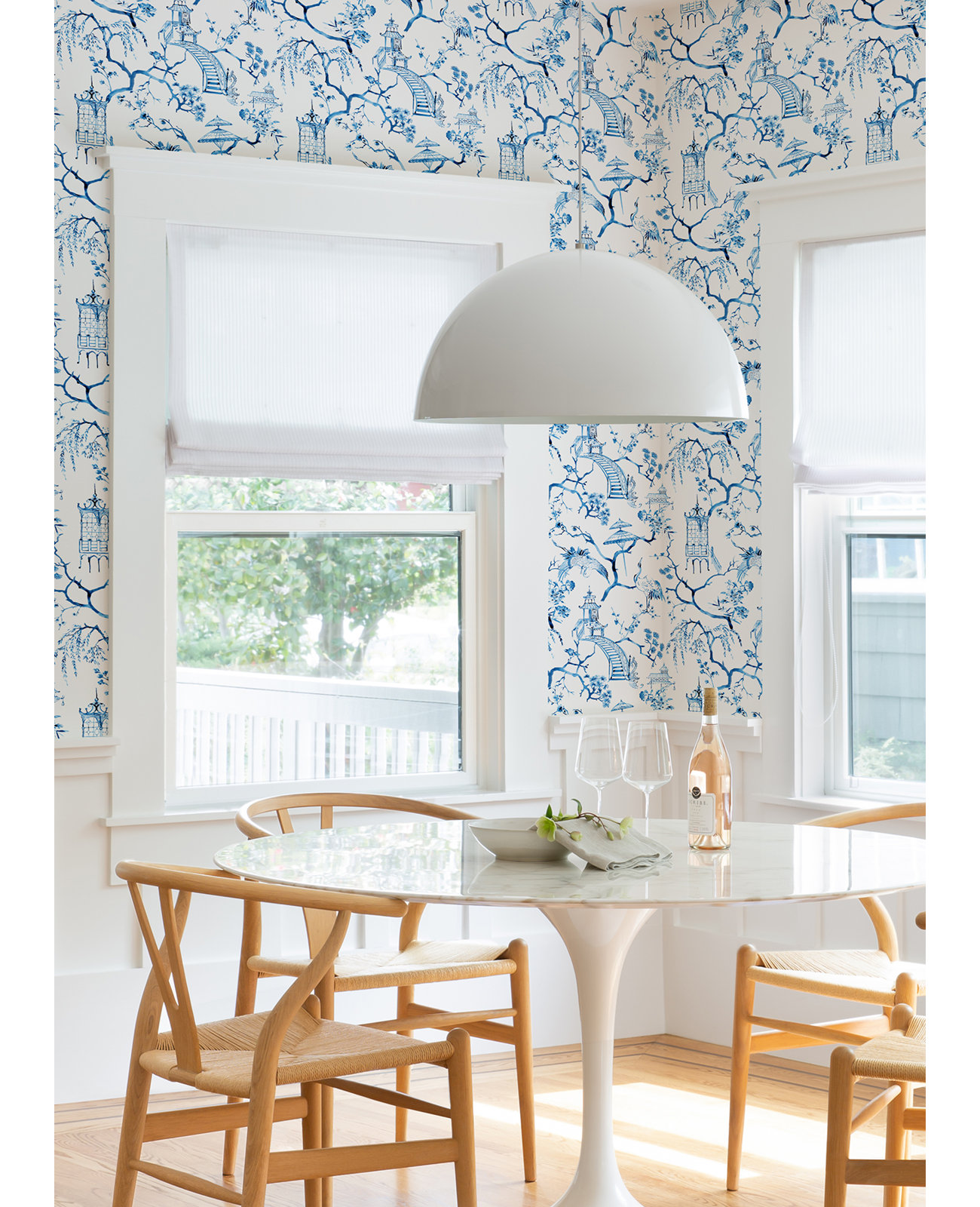 Breene NON-PASTED,UNPASTED Floral Wallpaper, Blue