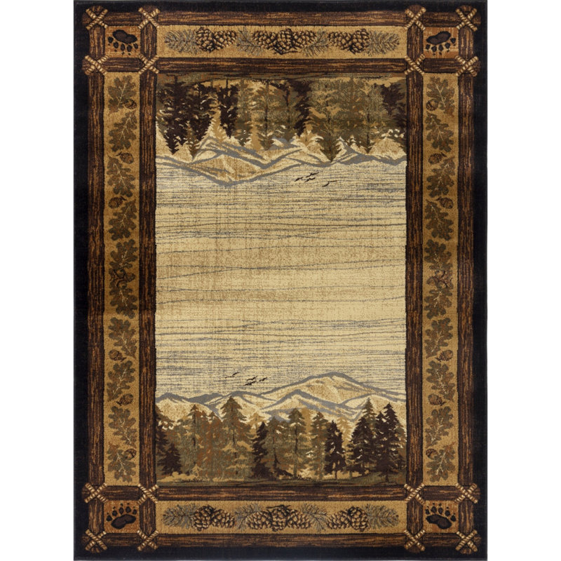 Tapis en polypropylène durable pour les espaces très passants - Design élégant, inspiré de la nature, parfait pour les vestibules et les espaces de vie