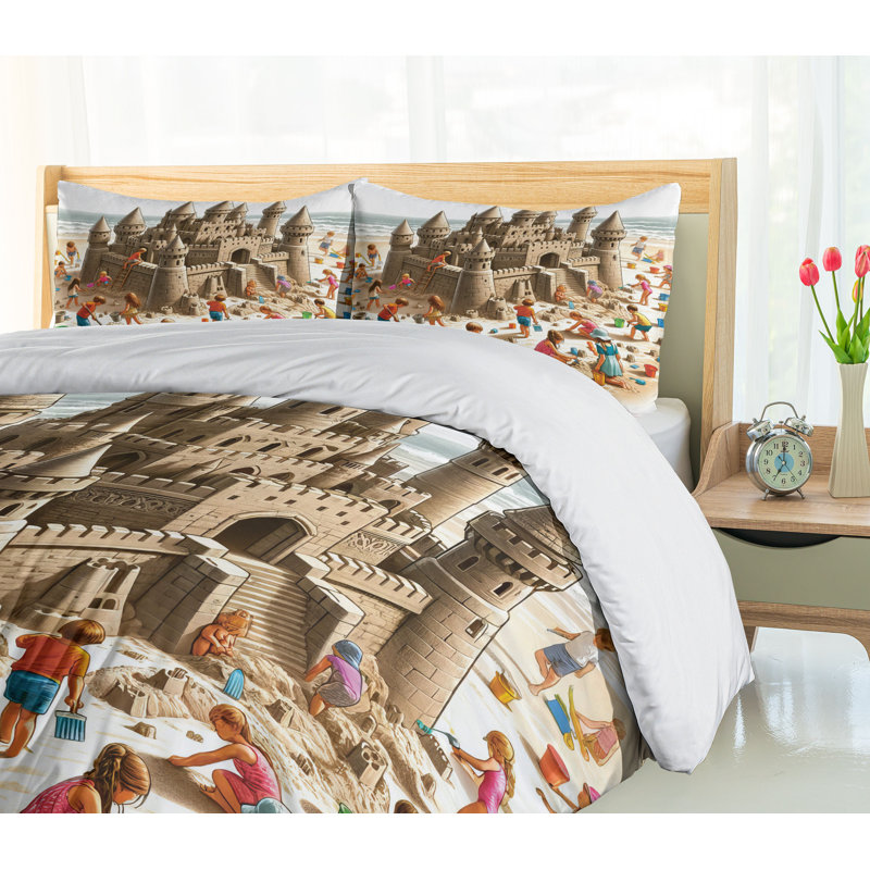 Ensemble de housse de couette en microfibre, Housse de couette très grand + 2 taies décorativ