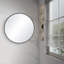 24" Round Metal Frame Shatterproof Wall Mount Mirror-110252313-110252315