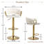 Christal Swivel Upholstered Adjustable Height Counter Stool-88074954