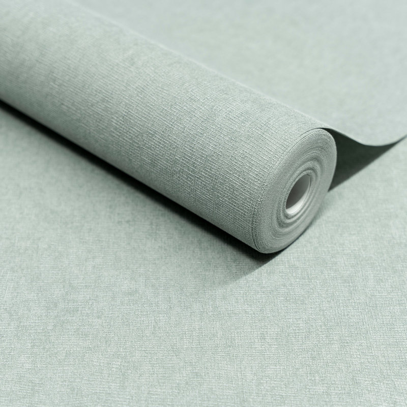 Surfaces Collection Natural Texture Wallpaper Roll, Mint Green