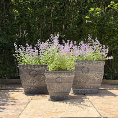 Bramhall Square Urn Planters, Set of 3