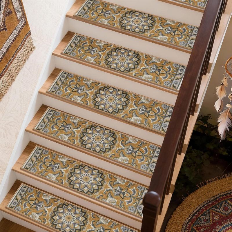 Marches d'escalier antidérapantes et lavables pour marches en bois, 20 x 76 cm (8 x 30 pouces), ensemble de 15
