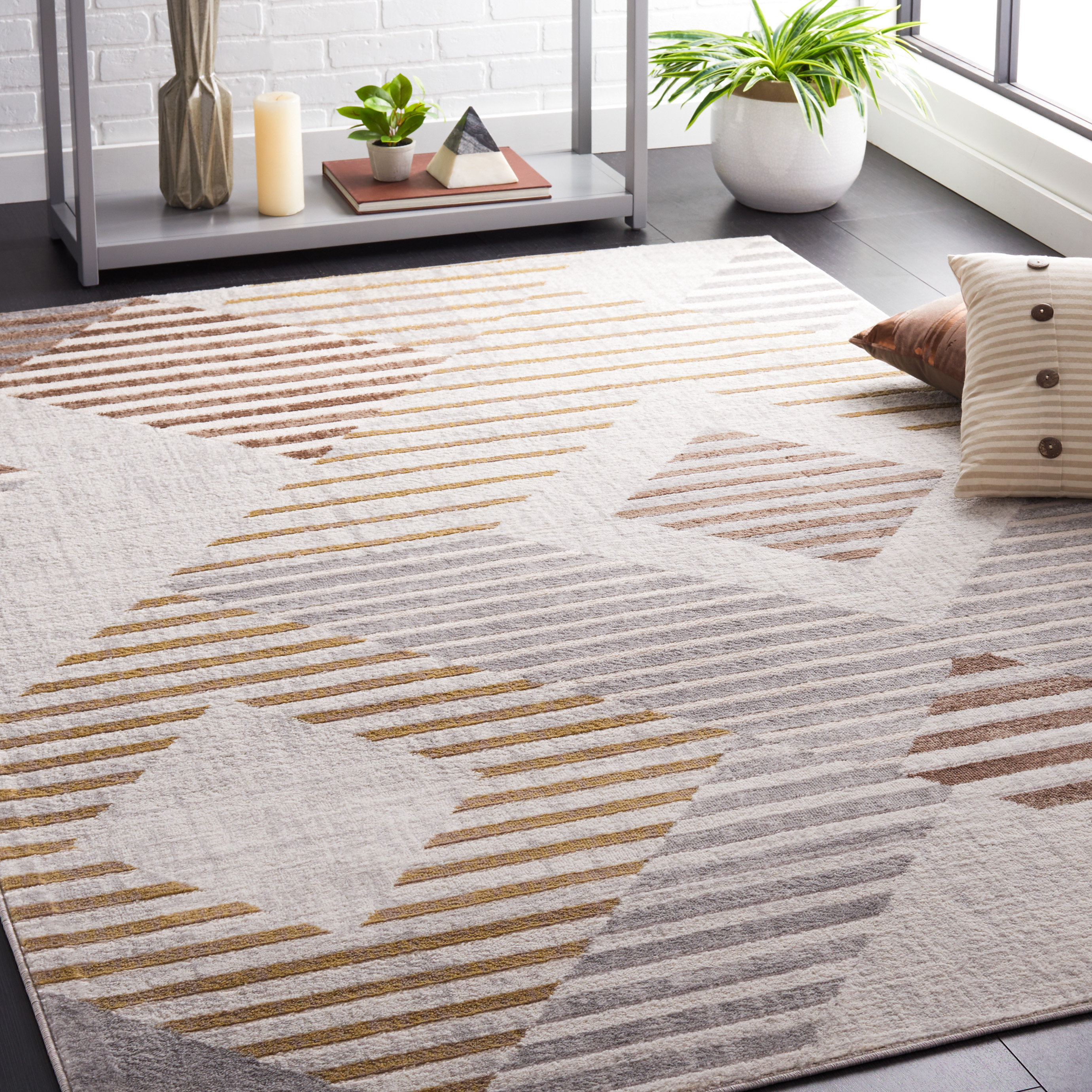 Latitude Run® Palma Performance Geometric Rug & Reviews | Wayfair
