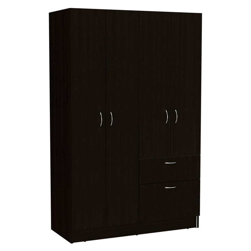 Armoire, armoire à deux portes, un tiroir, cinq tablettes intérieures, tringle
