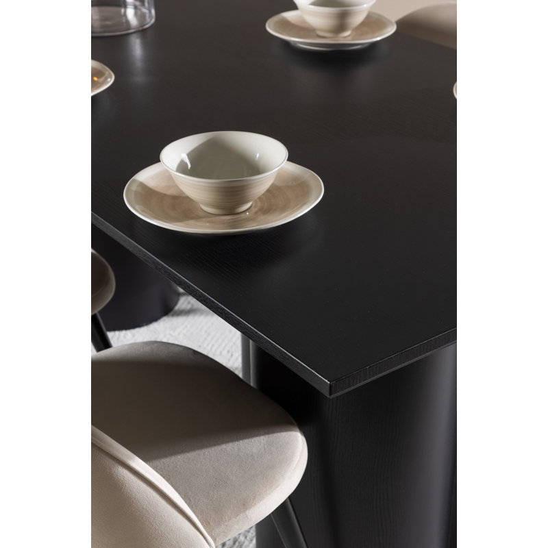 Niagara 6 - Person Dining Set, Black